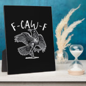 F-Caw-F Kraai Gotische Humor Grappig Fotoplaat (Zijkant)