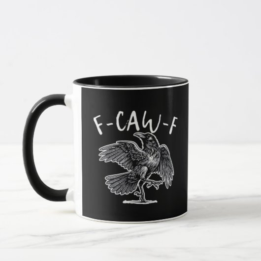F-Caw-F Kraai Gotische Humor Grappig Mok (Links)