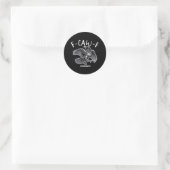 F-Caw-F Kraai Gotische Humor Grappig Ronde Sticker (Tas)