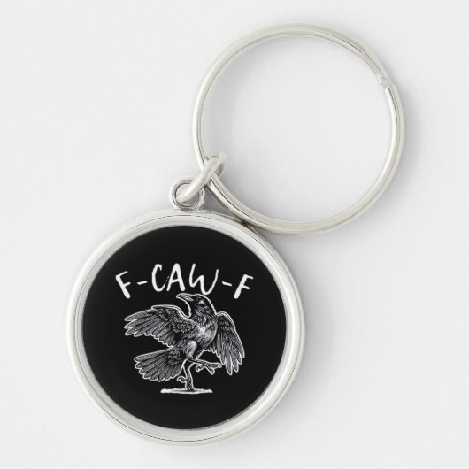 F-Caw-F Kraai Gotische Humor Grappig Sleutelhanger (Voorkant)