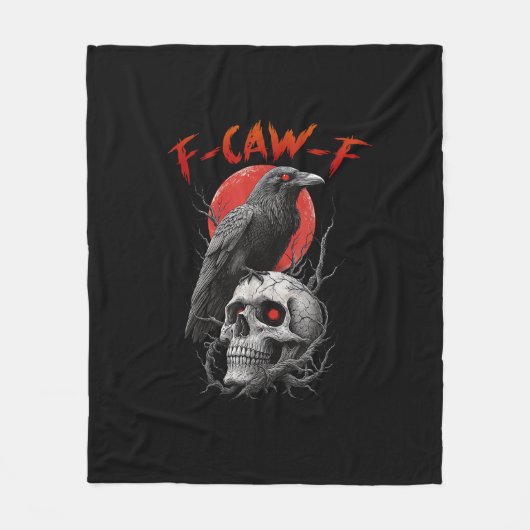 F-Caw-F Kraai Grappig F-Caw-F Esthetisch Ontwerp Fleece Deken (Voorkant)