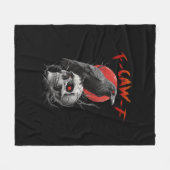 F-Caw-F Kraai Grappig F-Caw-F Esthetisch Ontwerp Fleece Deken (Voorkant (Horizontaal))