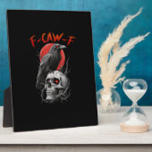 F-Caw-F Kraai Grappig F-Caw-F Esthetisch Ontwerp Fotoplaat (Zijkant)