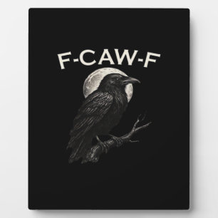 F-Caw-F Kraai Grappige Kraai F-Caw-F Tandwiel Vint Fotoplaat