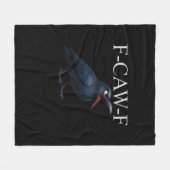 F-Caw-F Kraai Grappige Kraai F-Caw-F Uitrusting Co Fleece Deken (Voorkant (Horizontaal))
