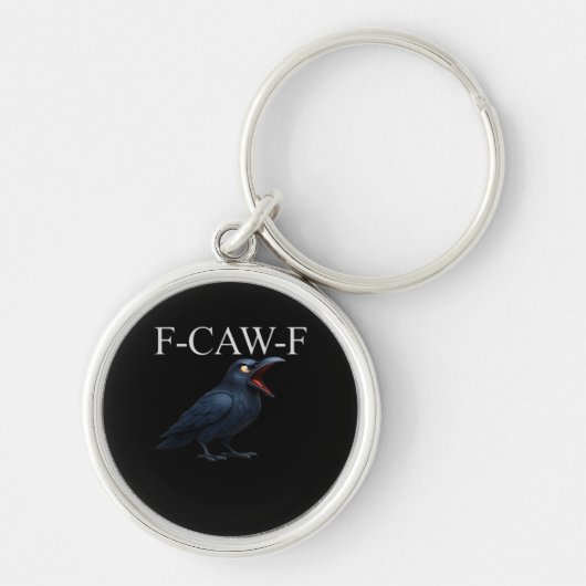 F-Caw-F Kraai Grappige Kraai F-Caw-F Uitrusting Co Sleutelhanger (Voorkant)