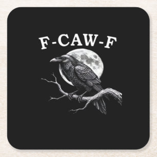 F-Caw-F Kraai Grappige Kraai F-Caw-F Uitrusting Cr Kartonnen Onderzetters