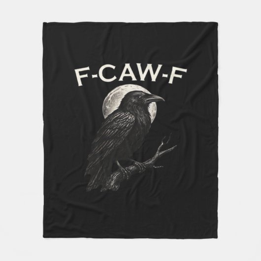 F-Caw-F Kraai Grappige Kraai F-Caw-F Uitrusting Mi Fleece Deken (Voorkant)