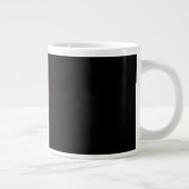 F-Caw-F Kraai Grappige Vogel Rode Maan Gotisch Grote Koffiekop (Rechts)