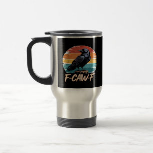 F-Caw-F Kraai Humor Grappig Gotisch Retro Klassiek Reisbeker