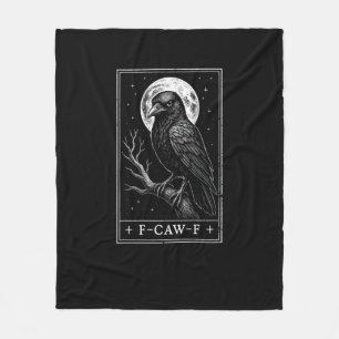 F-Caw-F Kraai Kaart Grappige Halloween Vintage Ach Fleece Deken
