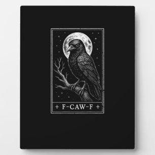 F-Caw-F Kraai Kaart Grappige Halloween Vintage Ach Fotoplaat