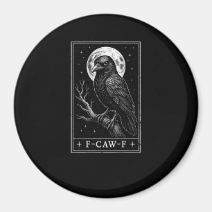 F-Caw-F Kraai Kaart Grappige Halloween Vintage Ach Magneet