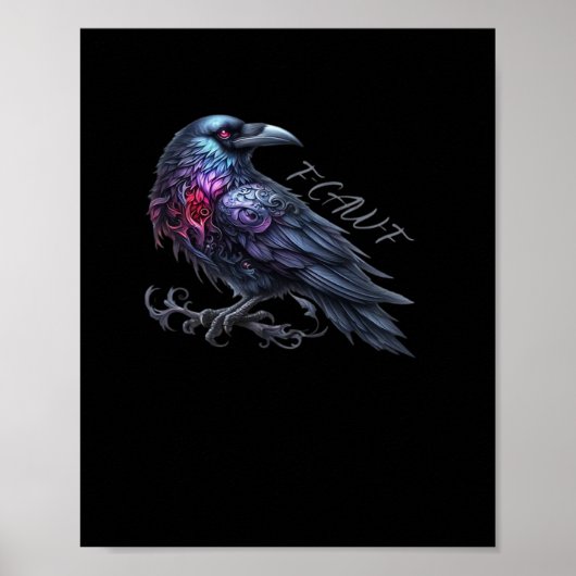 F-Caw-F Kraai Klassieke Retro Stijl Poster (Voorkant)