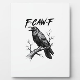 F Caw F Kraai Liefhebber Raven Meme Klassieke Stij Fotoplaat
