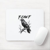 F Caw F Kraai Liefhebber Raven Meme Klassieke Stij Muismat (Met muis)