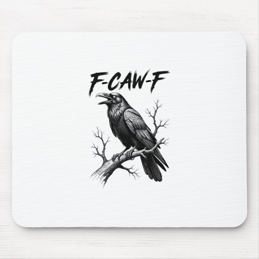F Caw F Kraai Liefhebber Raven Meme Klassieke Stij Muismat (Voorkant)