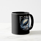 F-Caw-F Kraai Maanverlichte Raven Klassieker Mok (Voorkant rechts)