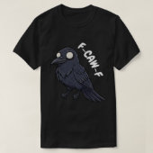 F-CAW-F Kraai met brede ogen - Funny Bird T-shirt (Design voorkant)