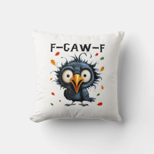 F-Caw-F Kraai Punt Grappige Vogel Kraaiend Grunge Kussen