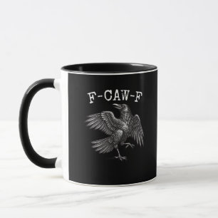 F-Caw-F Kraai Punt Grappige Vogel Kraaiende Grunge Mok