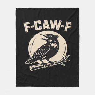 F-Caw-F Kraai Raaf Vintage Stijl Fleece Deken