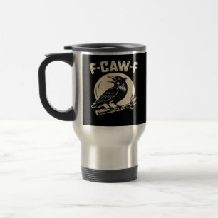 F-Caw-F Kraai Raaf Vintage Stijl Reisbeker