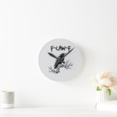 f-caw-f kraai raaf woordspeling ronde klok (Huis)