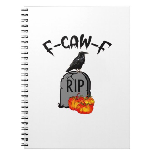 F Caw F Kraai Retro Cool Notitieboek (Voorkant)
