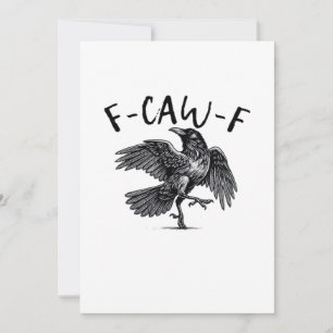 F Caw F Kraai Retro Klassieke Stijl Feestdagenkaart