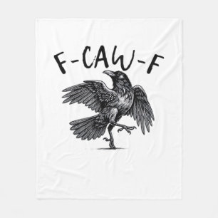 F Caw F Kraai Retro Klassieke Stijl Fleece Deken