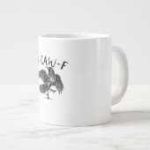 F Caw F Kraai Retro Klassieke Stijl Grote Koffiekop (Voorkant rechts)