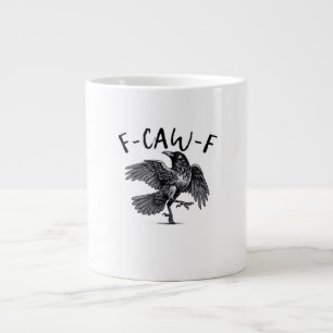 F Caw F Kraai Retro Klassieke Stijl Grote Koffiekop