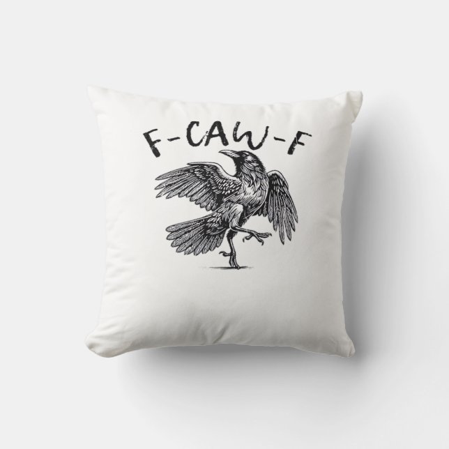 F Caw F Kraai Retro Klassieke Stijl Kussen (Voorkant)