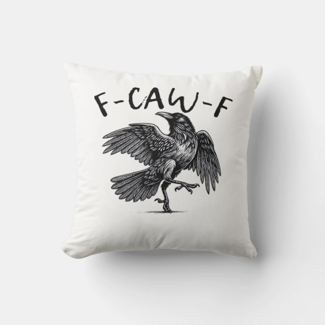 F Caw F Kraai Retro Klassieke Stijl Kussen (Voorkant)