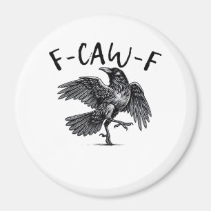 F Caw F Kraai Retro Klassieke Stijl Magneet