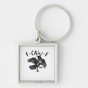 F Caw F Kraai Retro Klassieke Stijl Sleutelhanger