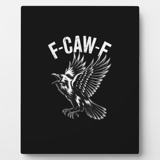 F-Caw-F Kraai Retro Klassieker Fotoplaat (Voorkant)