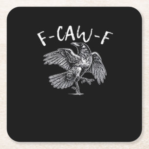 F-Caw-F Kraai Retro Klassieker Kartonnen Onderzetters