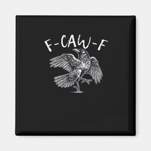 F-Caw-F Kraai Retro Klassieker Magneet (Voorkant)