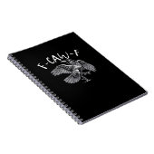 F-Caw-F Kraai Retro Klassieker Notitieboek (Rechterzijde)