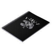 F-Caw-F Kraai Retro Klassieker Notitieboek (Linkerzijde)