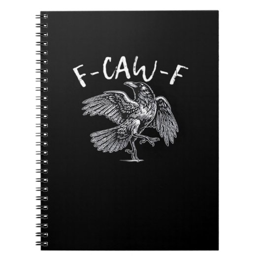 F-Caw-F Kraai Retro Klassieker Notitieboek (Voorkant)