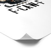 F-Caw-F Kraai Vogel Grappige Kraai F-Caw-F Tri-Ble Poster (Hoek)