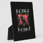 F-Caw-F Kraai Vogel Raaf Goth Meme Fotoplaat (Zijkant)