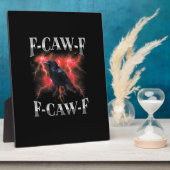 F-Caw-F Kraai Vogel Raaf Goth Meme Fotoplaat (Zijkant)