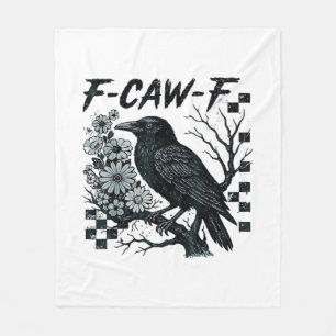F-Caw-F Kraai Vogel Retro Klassieker Fleece Deken