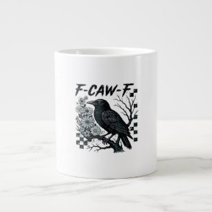F-Caw-F Kraai Vogel Retro Klassieker Grote Koffiekop