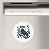 F-Caw-F Kraai Vogel Retro Klassieker Magneet (Insitu (Vaatwasser))