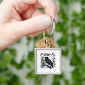 F-Caw-F Kraai Vogel Retro Klassieker Sleutelhanger (Hand)